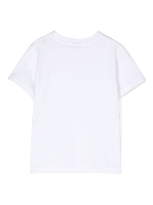 T-shirt bambino girocollo bianca MONCLER KIDS | I19548C0003383907001